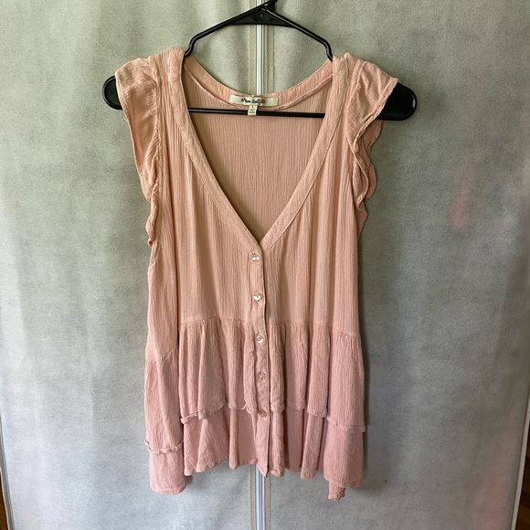 Miss Selfie wrinkle layered blouse - Picture 2 of 5